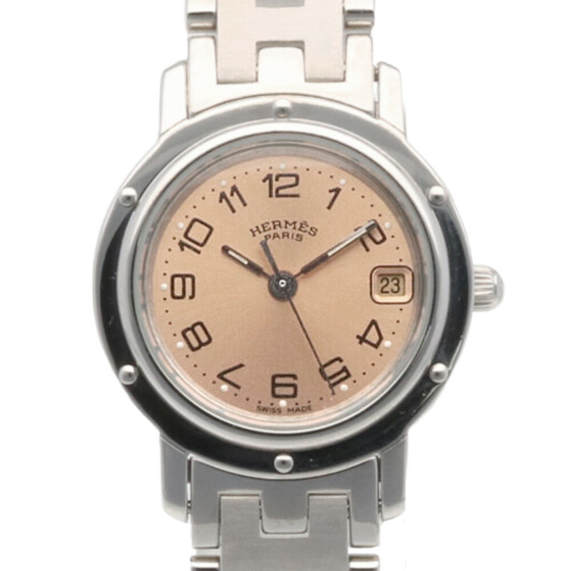 Hermes Clipper Watch Stainless Steel Cl4210 Ladies